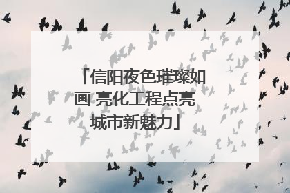信阳夜色璀璨如画 亮化工程点亮城市新魅力